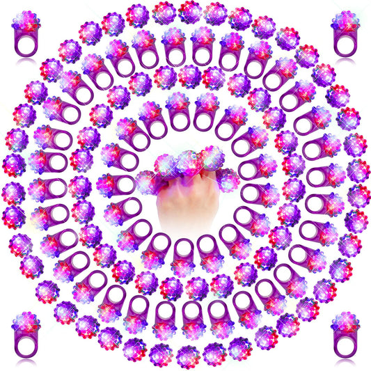 Sosation Mardi Gras light-up ring in purple flashing mode, ideal for parades and party favors.