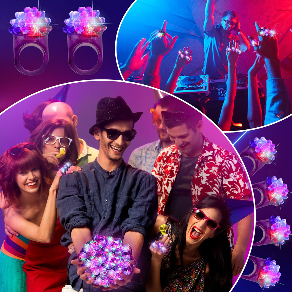 Water-resistant design keeps rings ready for outdoor parades, dances, and midnight glow events.