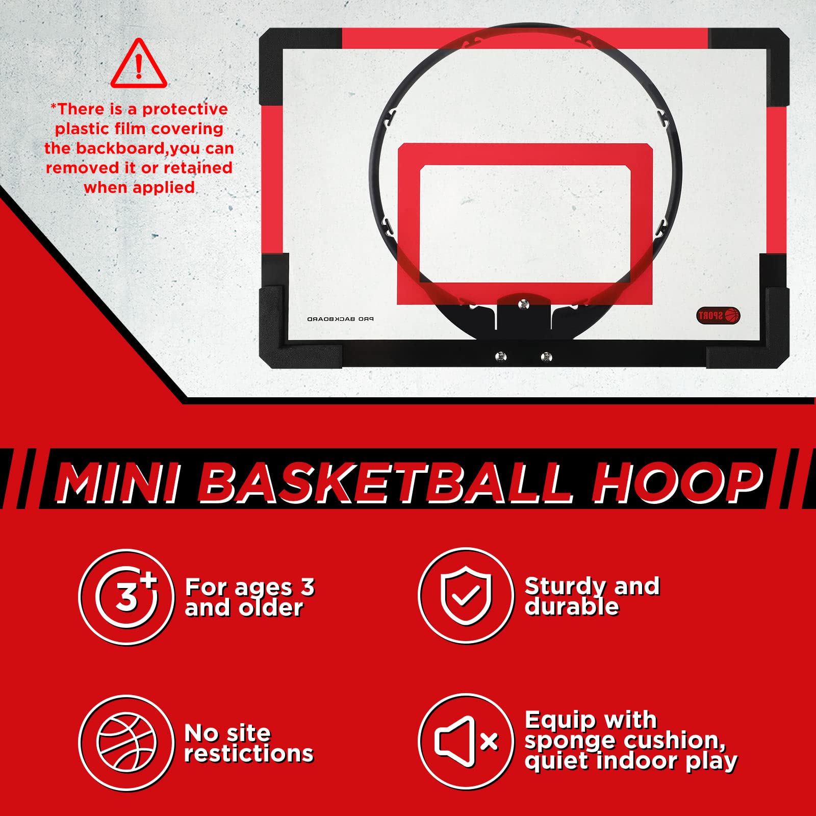 Sosation 16 cm mini basketball offers good grip and bounce.