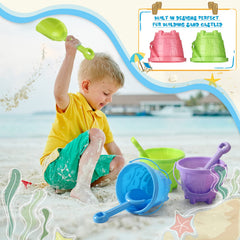 Sosation colorful shovels paired with buckets for imaginative outdoor fun.