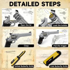 Sosuy Building Block Gun movable slide highlights action for immersive play.