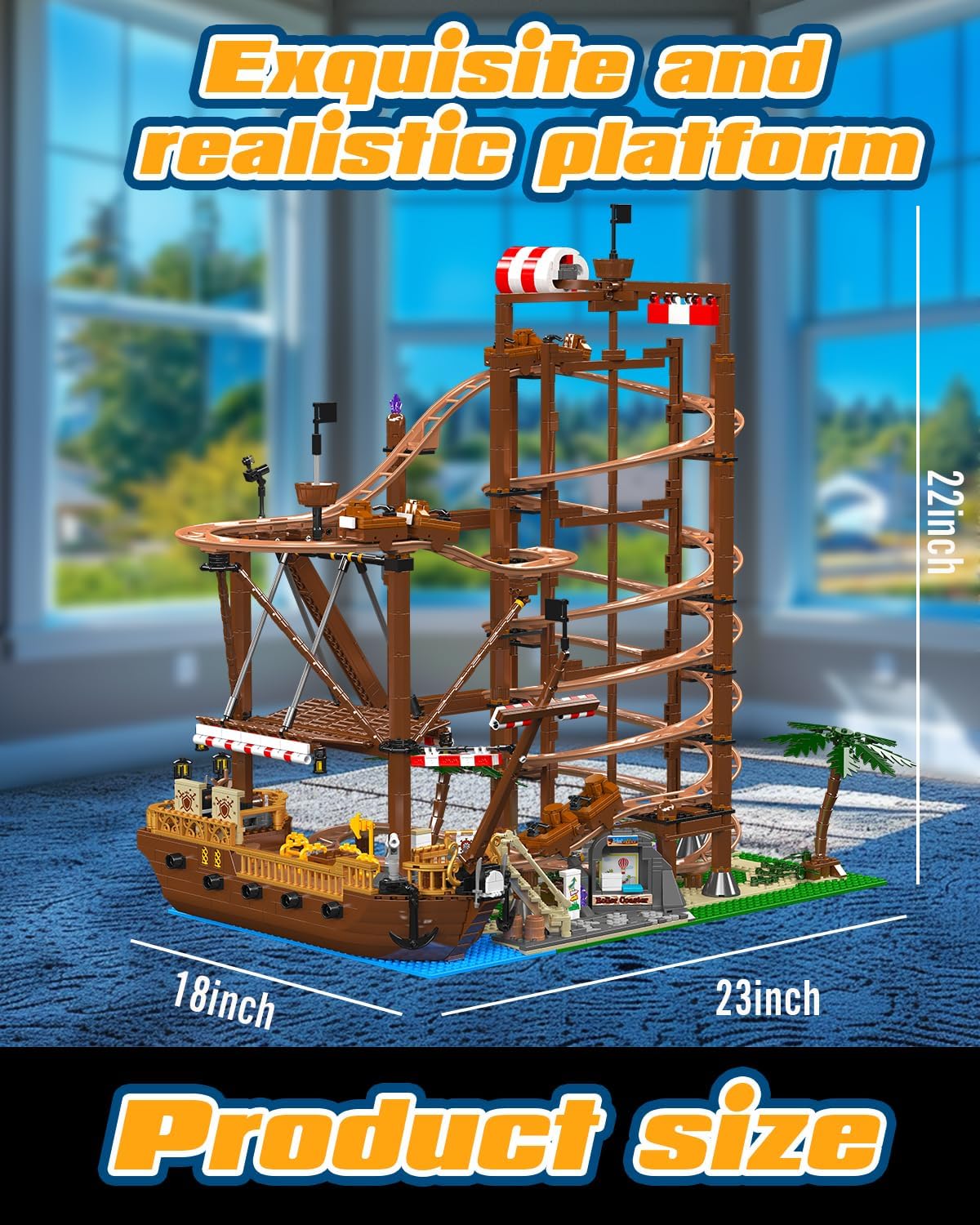 Sosuy Family-friendly Display Piece showcases a completed theme park.