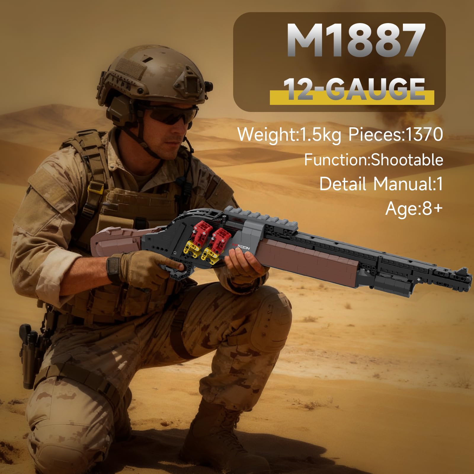 Sosuy M1887 shooting action view highlights shootable model interaction