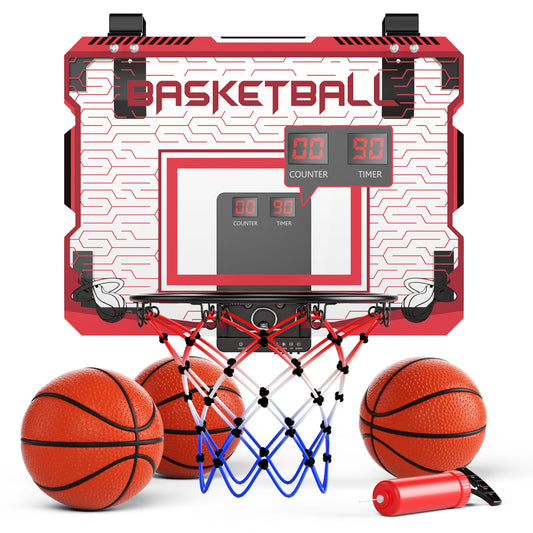 SOTAONE over-the-door hoop with LED lights for engaging play