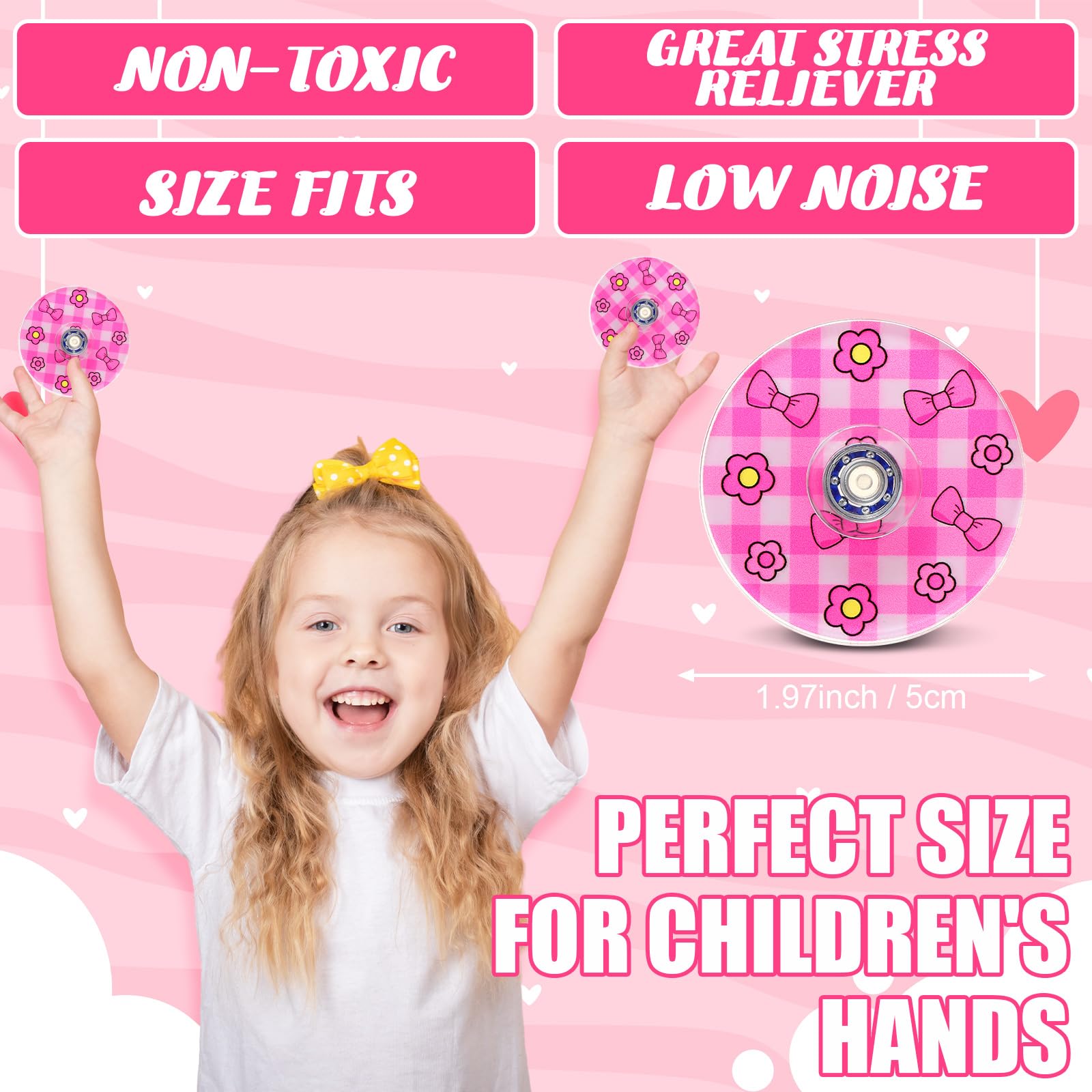 Sotiff cartoon fidget spinners with flower pattern for group activities