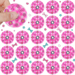 Sotiff 24pc cartoon fidget spinners with pink bow tie for party favors