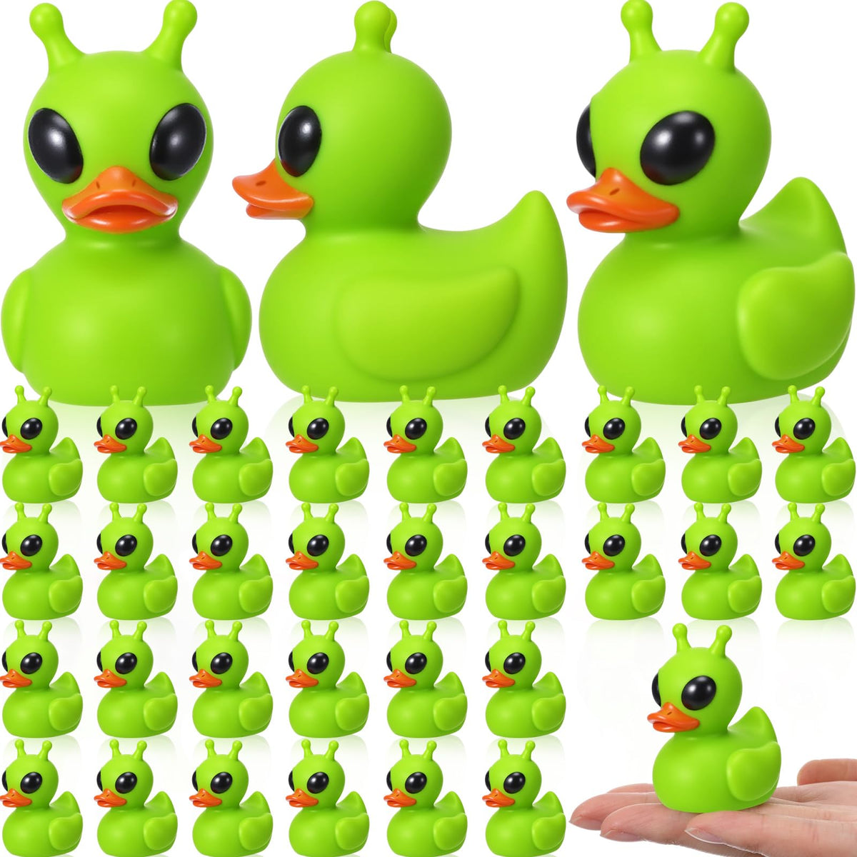 Sotiff green alien duck bath-time toy for splashy fun