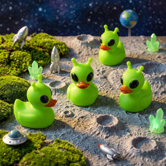 Sotiff green alien duck table decoration for whimsy at events