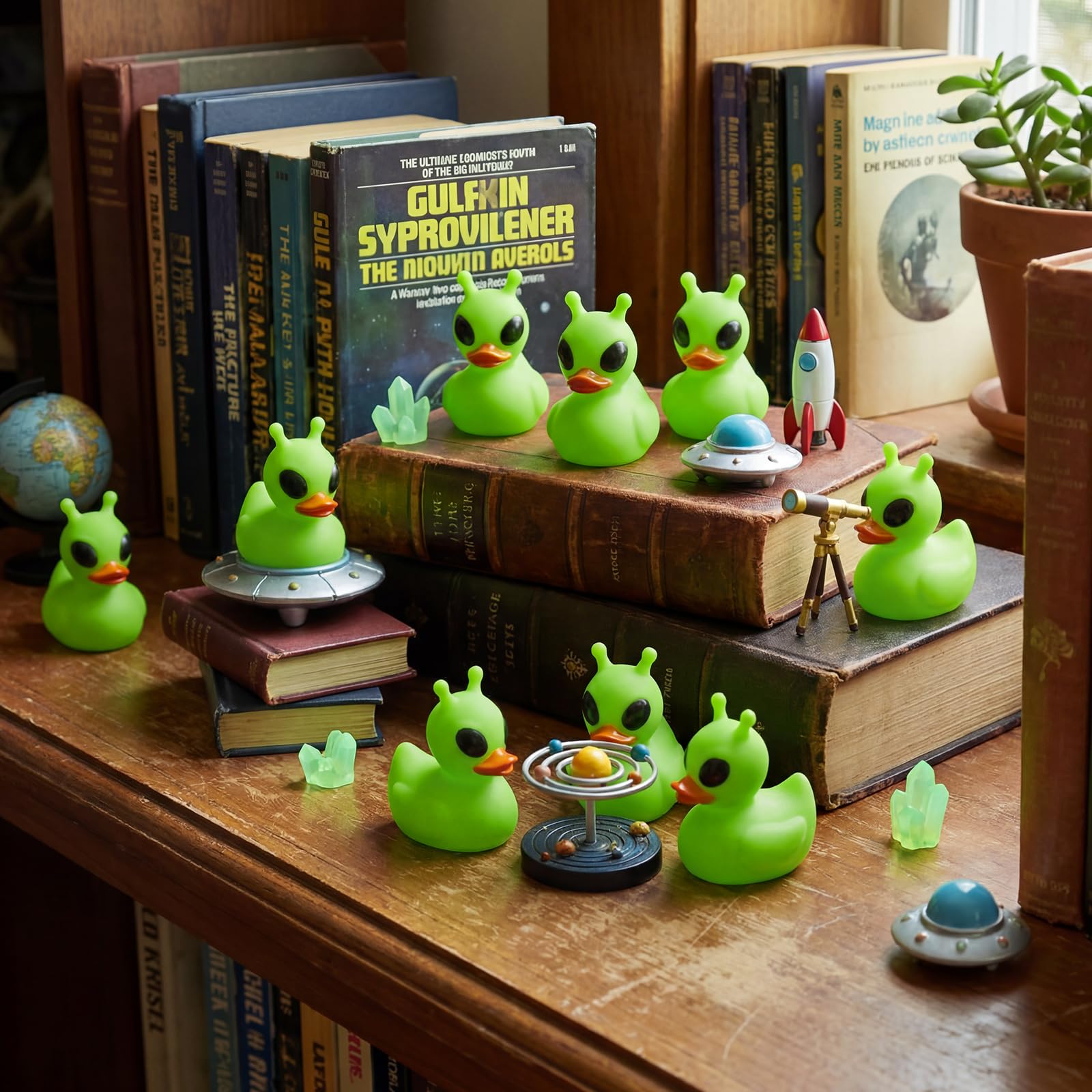 Sotiff green alien duck Valentine gift with cute appeal