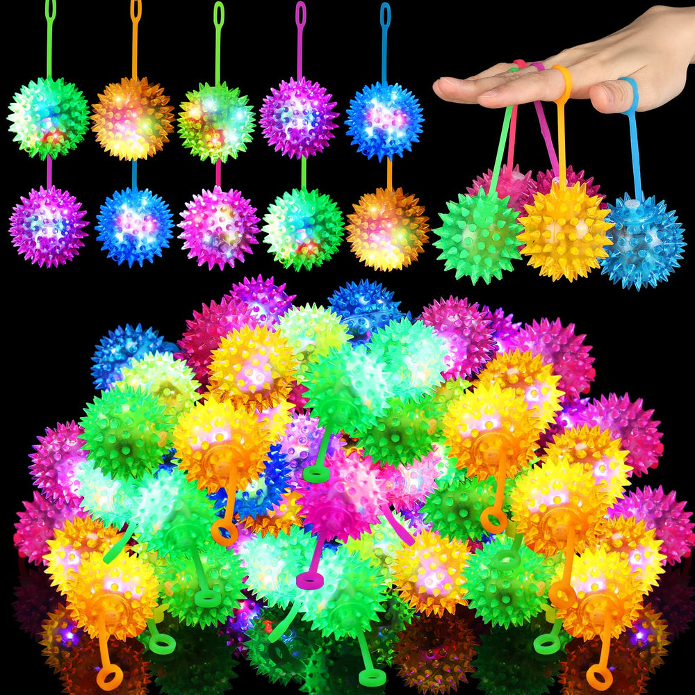 Sotiff light-up ball with spiked surface showing vibrant glow for night games