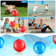 Sotiff marbleized 8.5-inch blue ball for quick setup and play