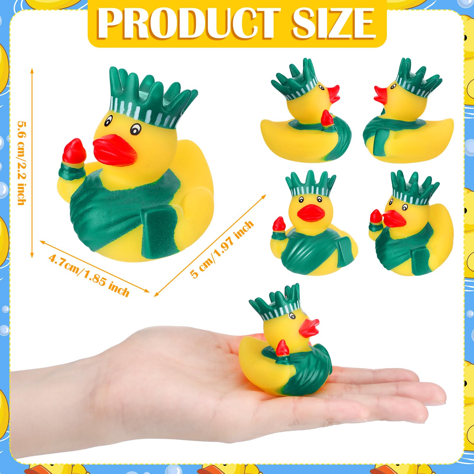 Sotiff NYC souvenir duck in yellow, ideal for party favors.