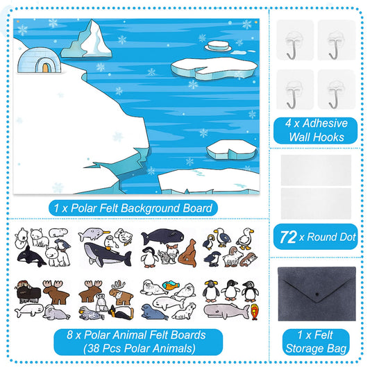 Sotiff pre-cut polar animal figures for reusable Arctic storytelling