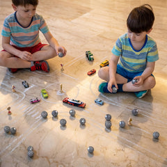 Sotiff 32mm ball bounces well on tile, wood, or brick surfaces
