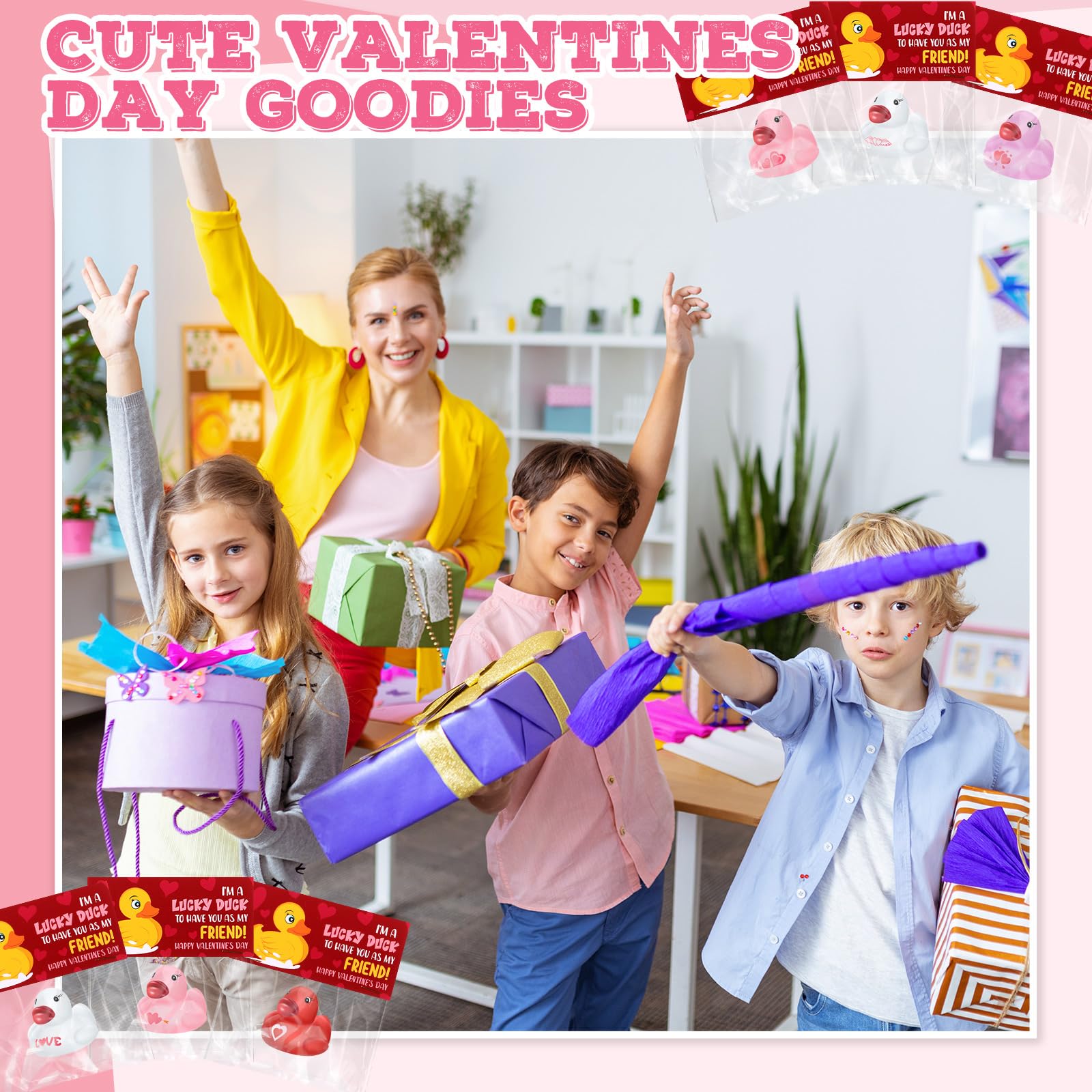 Sotiff Valentine ducks on table spark conversation at events.