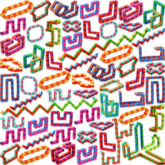 Sotiff Wacky Tracks assembly: colorful linked pieces support creative shaping and sensory engagement.