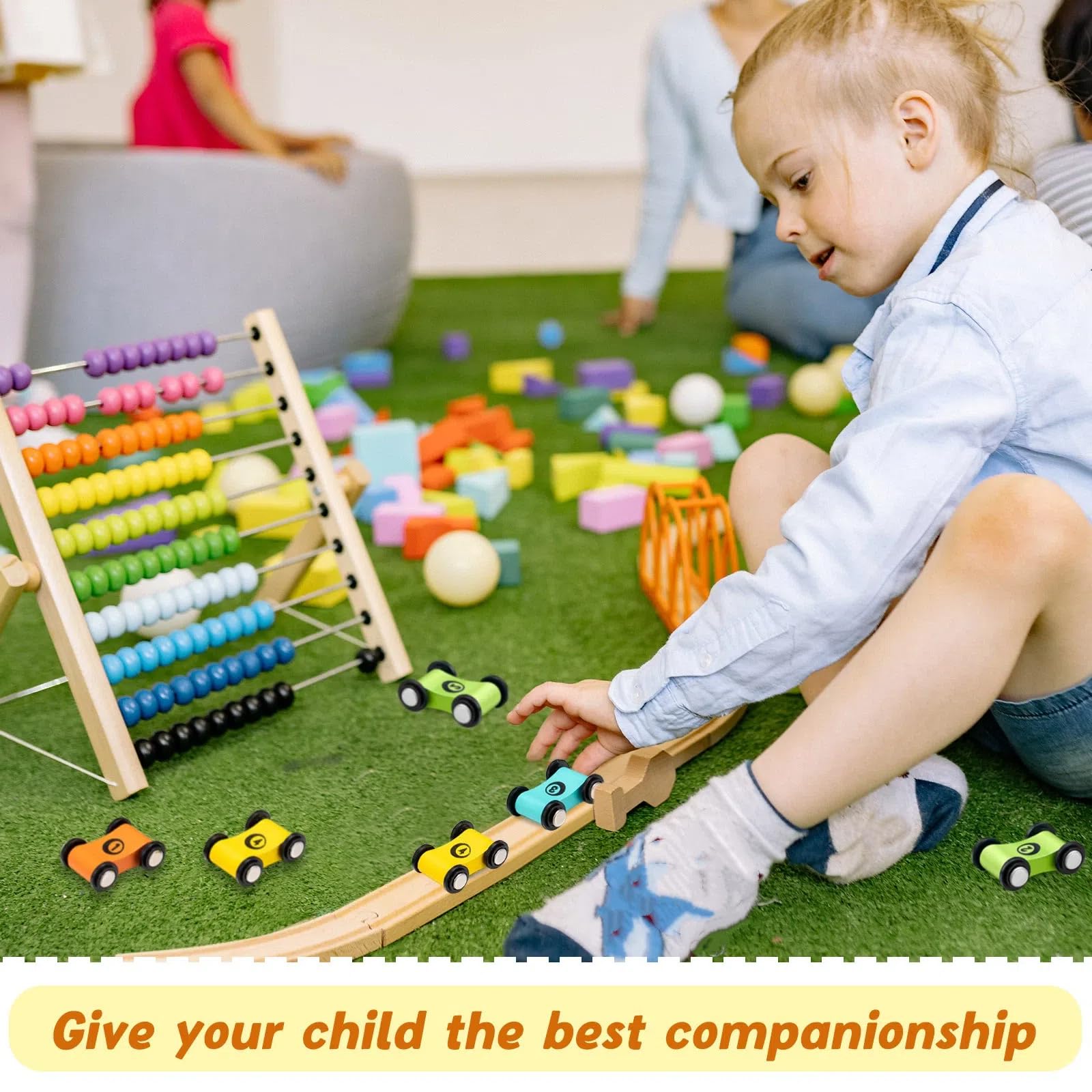 Sotiff wooden mini-car multi-pack, ideal for sharing and cooperative play.