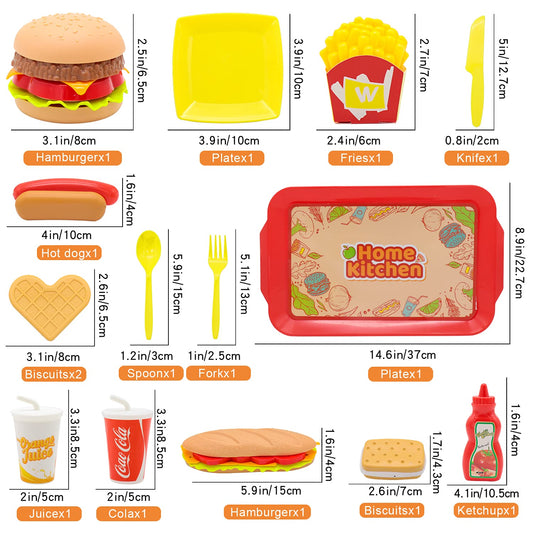 Sotodik hamburger play toy highlights realistic pretend dining experiences for kids