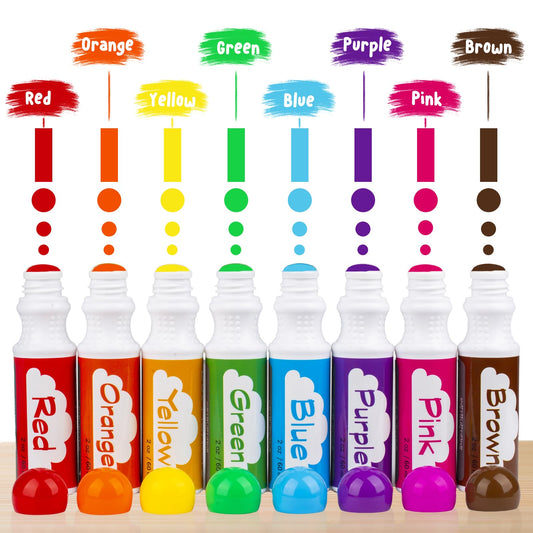 Soucolor dot markers are washable, keeping hands and clothes clean.