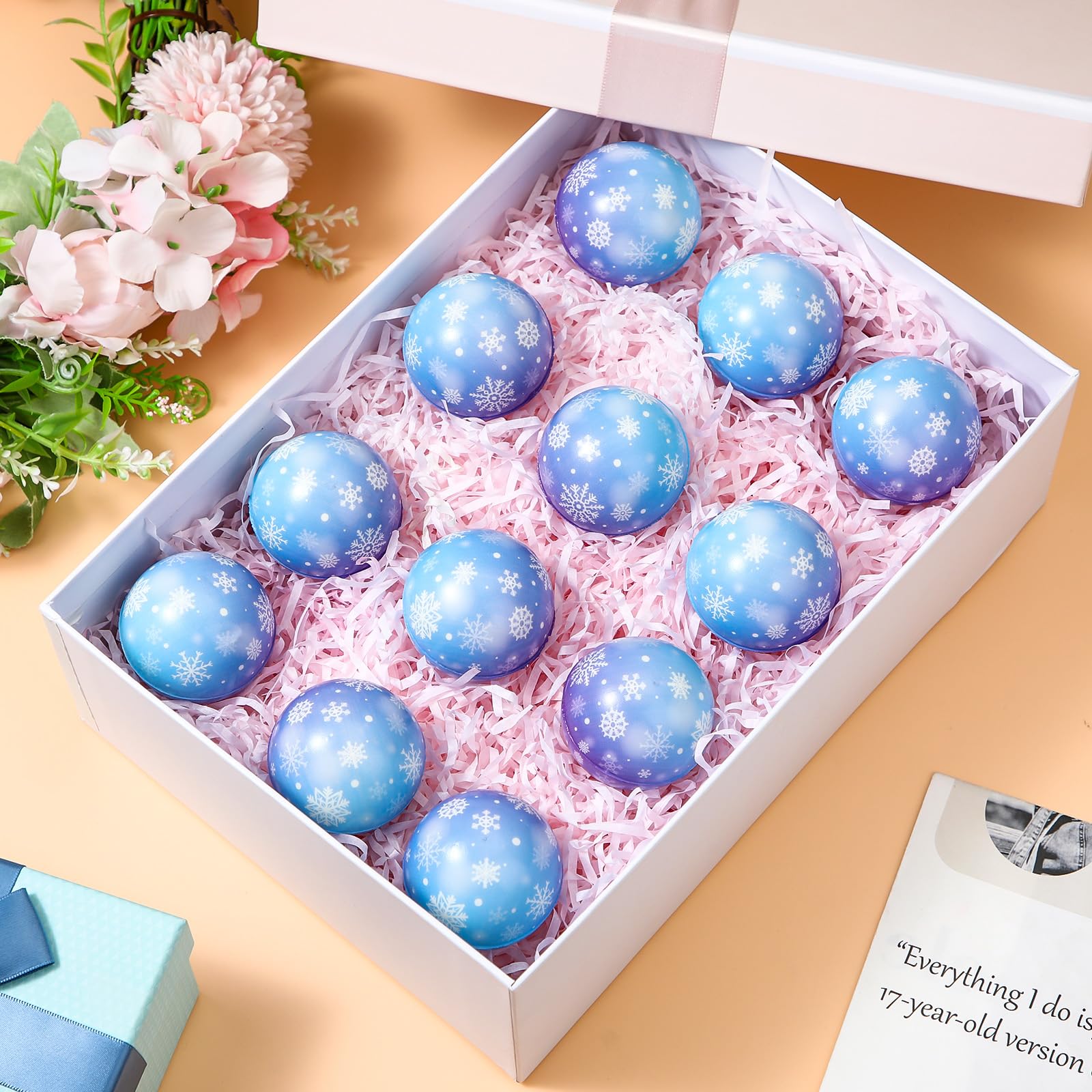 Soulchen 12-pcs snowflake balls, ample supply for sharing and group activities.