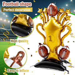 Soulchen 5ft football foil balloon eases setup without helium.