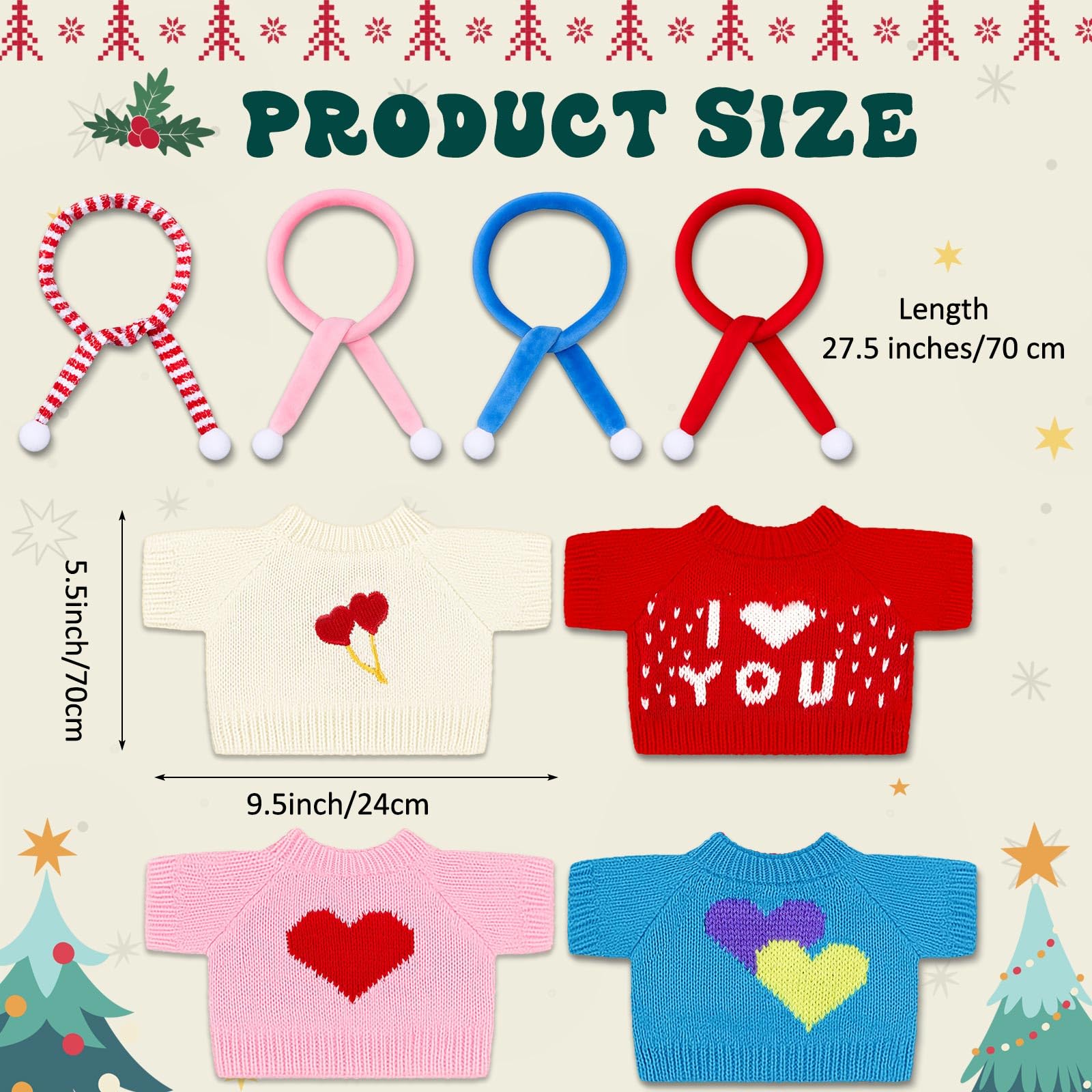 Soulchen pink top with white scarf for seasonal plush styling and display
