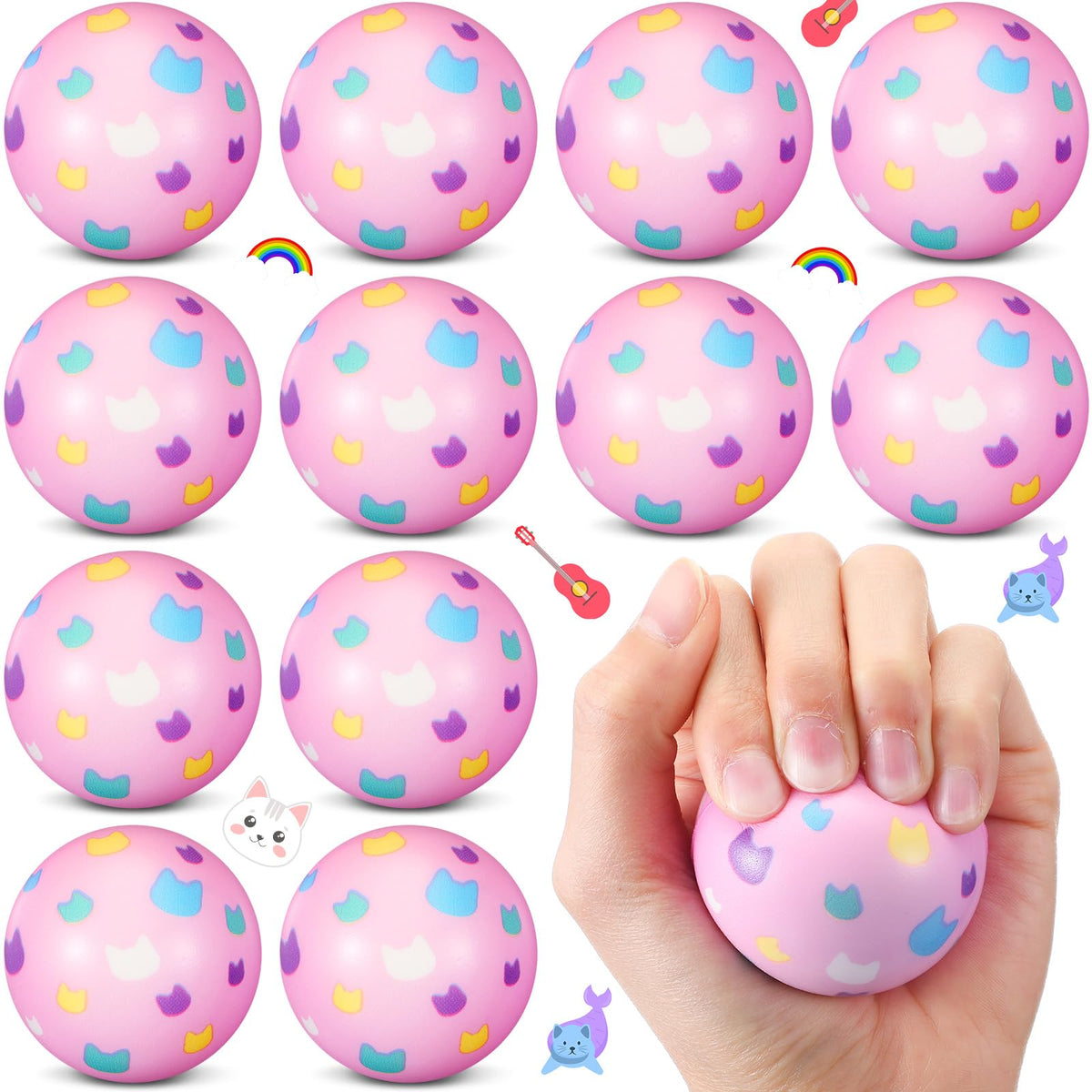 Soulchen cat house stress ball pink for calming play and focus