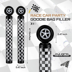 Soulchen checkered bubble wand highlighting wheel design adds sporty appeal.