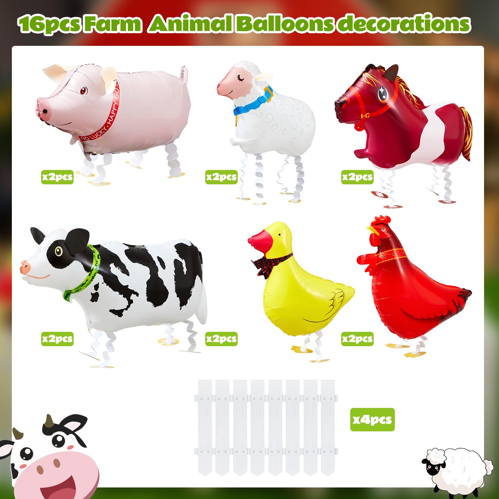 Soulchen farm animal balloon duck enhances outdoor garden party decor