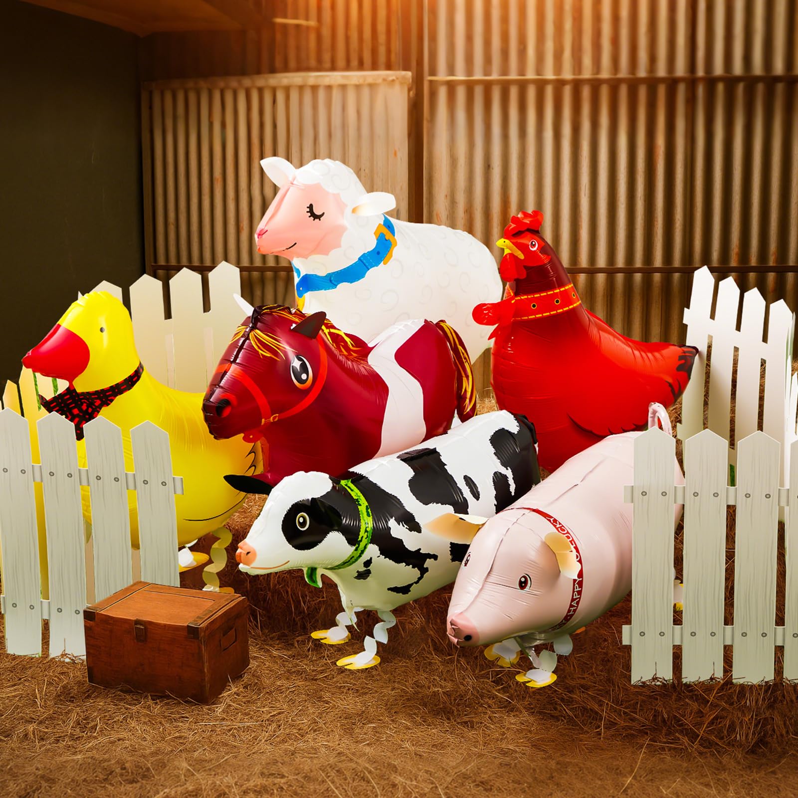 Soulchen farm animal balloon rooster adds playful charm to celebrations