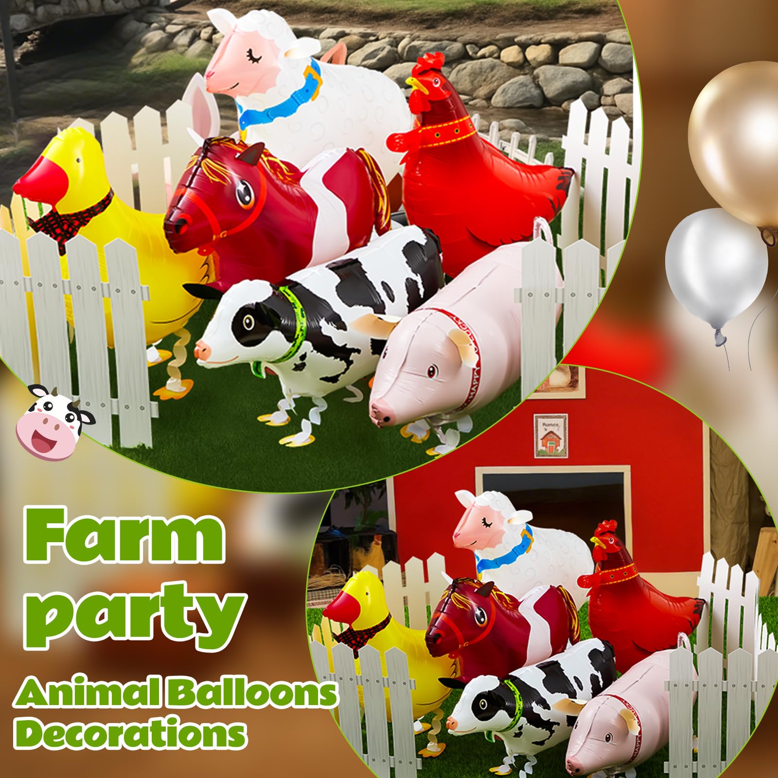 Soulchen farm animal balloon sheep creates immersive farm vibe for guests