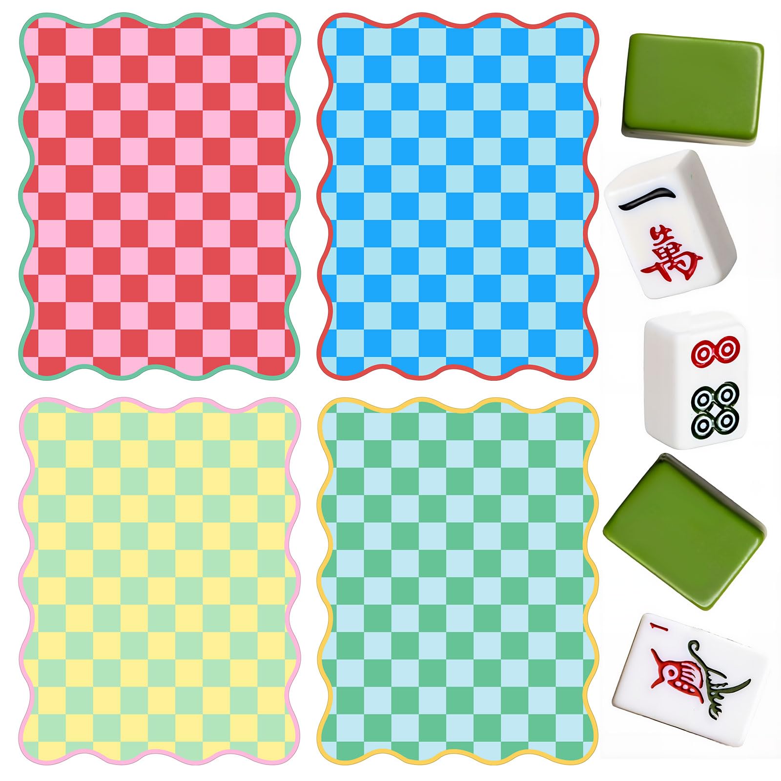 Soulchen mahjong shuffler red with wavy edge adds vibrant color to game nights.