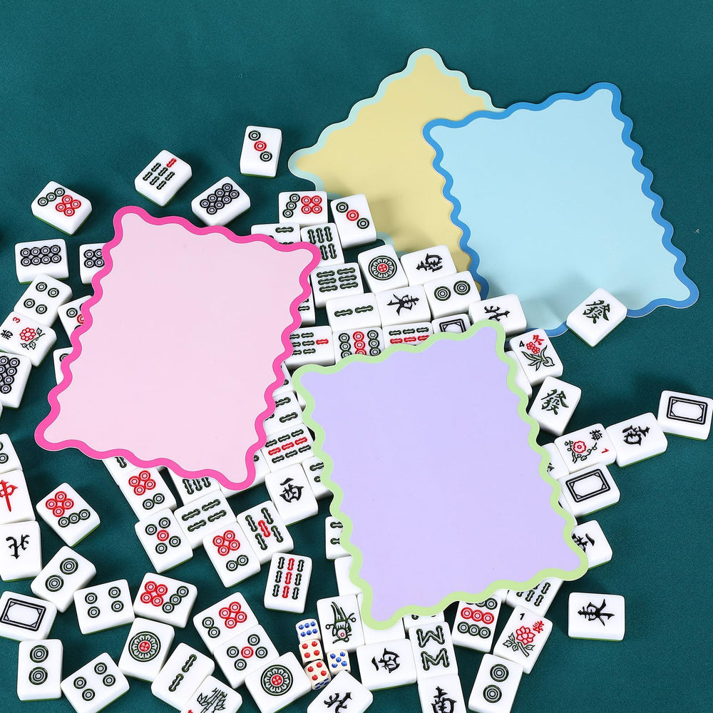 Soulchen yellow mahjong shuffler with a wavy edge adds fun color