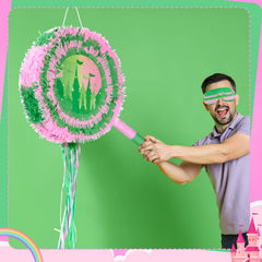 Soulchen pinata pink green centerpiece for celebrations