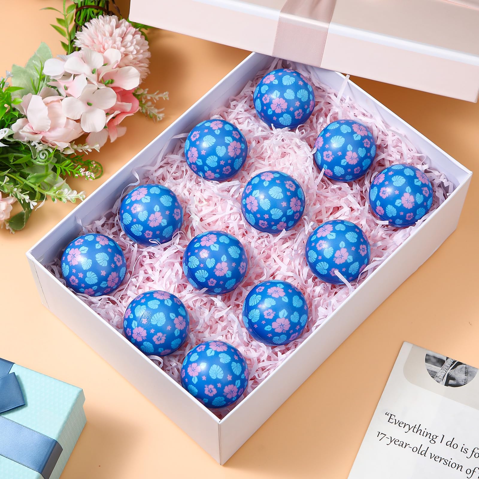 Soulchen safe soft blue stress ball suitable for ages six and up.