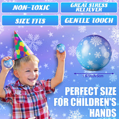 Soulchen snowflake stress ball white, compact fidget toy for focus and calm.