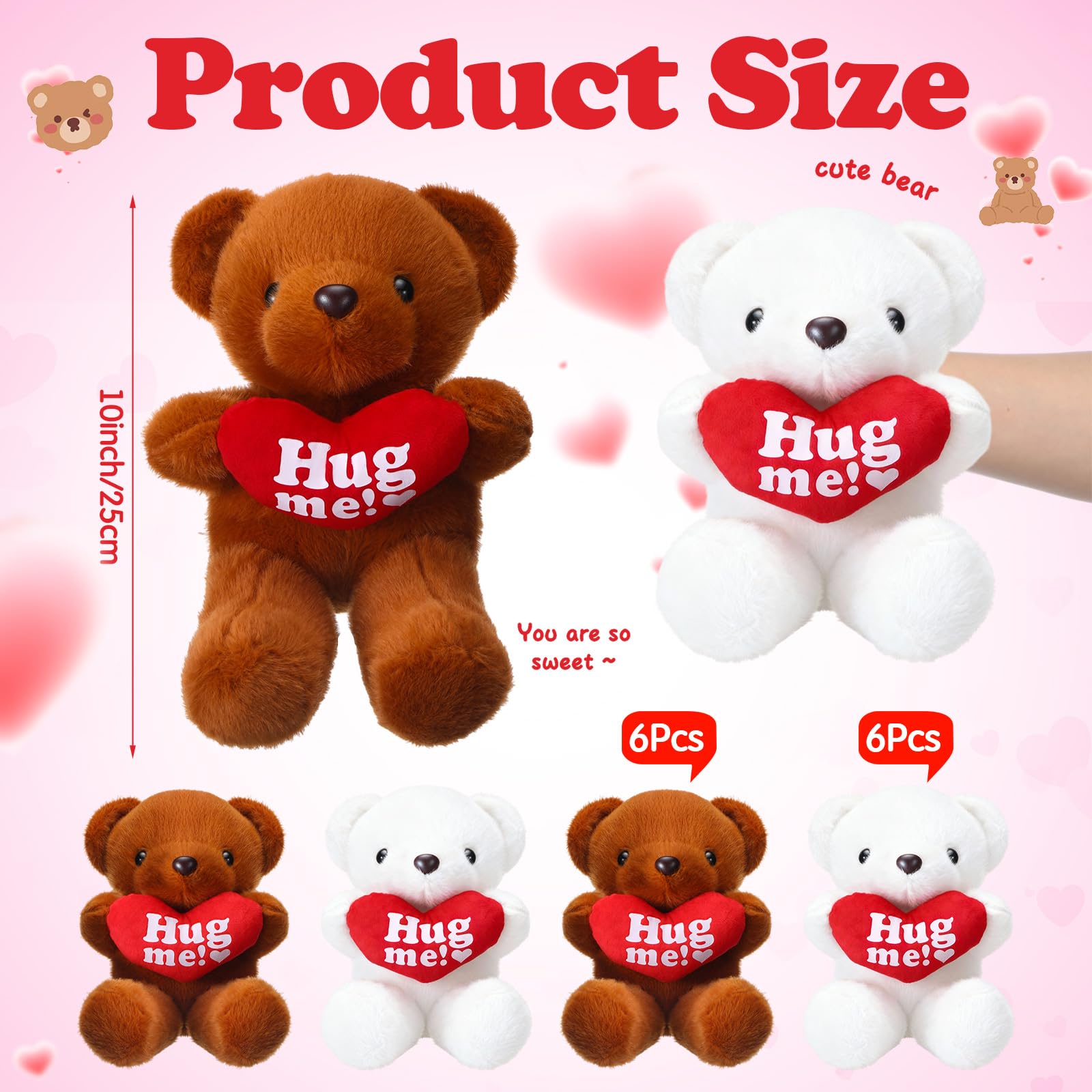 Soulchen Valentine bears brown bears close-up, showing soft plush texture.