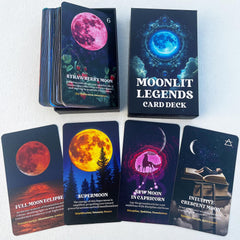 Soulme Moon Phases Oracle Deck cover art with celestial imagery for mindful readings.