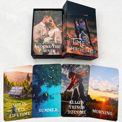 Soulme Sacred Time Oracle Deck cover, compact divination kit for daily reflection.