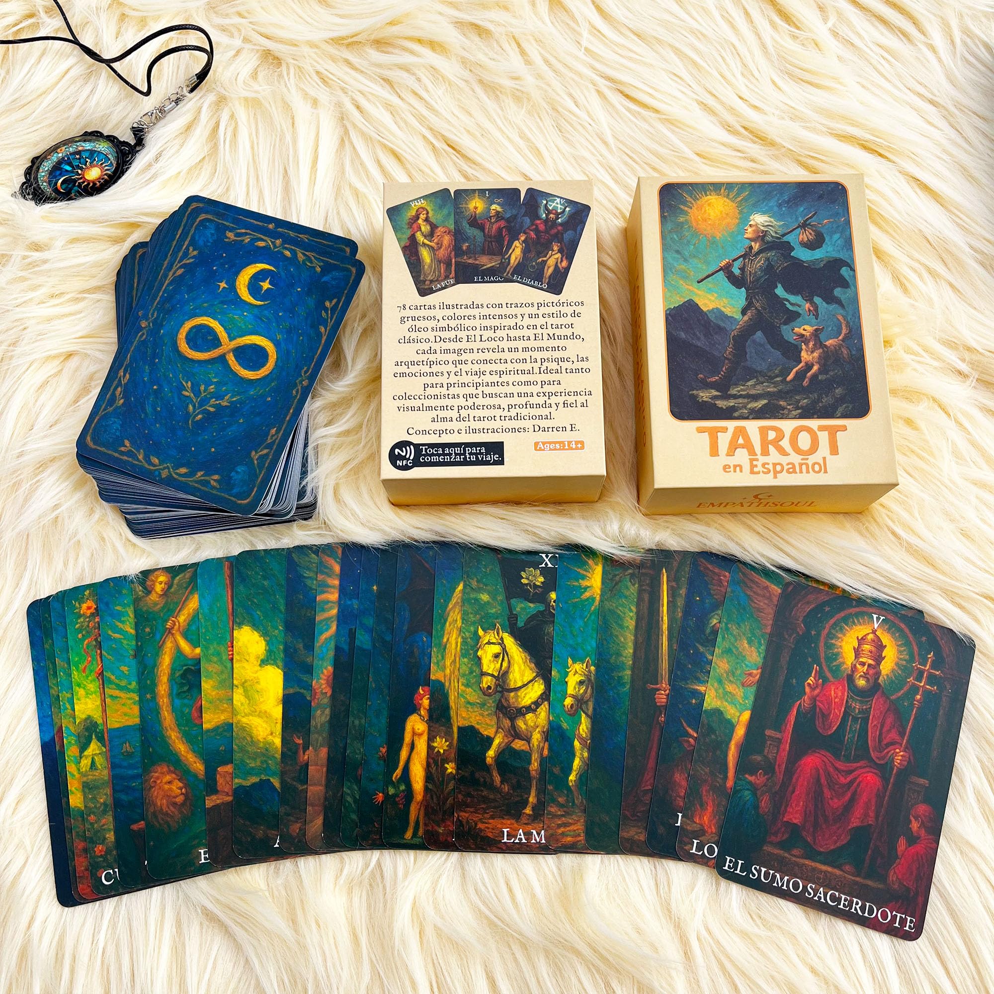Soulme Tarot deck colorful artwork enhances storytelling during readings