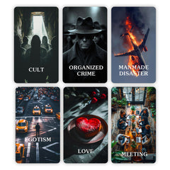 Soulme True Crime Clues spread, ideal for sparking discussion and deduction during group play.