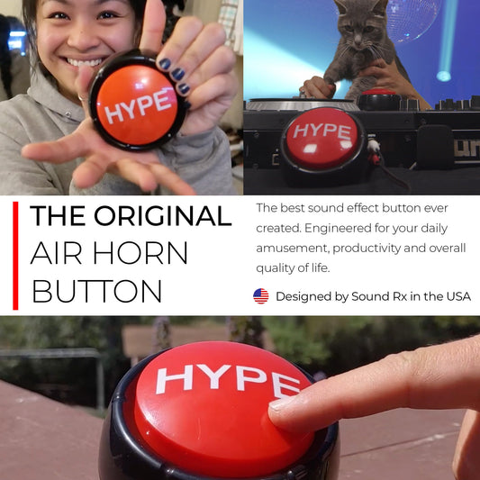 Sound RX Hype Button side view, ideal for quick on-the-go hype moments.