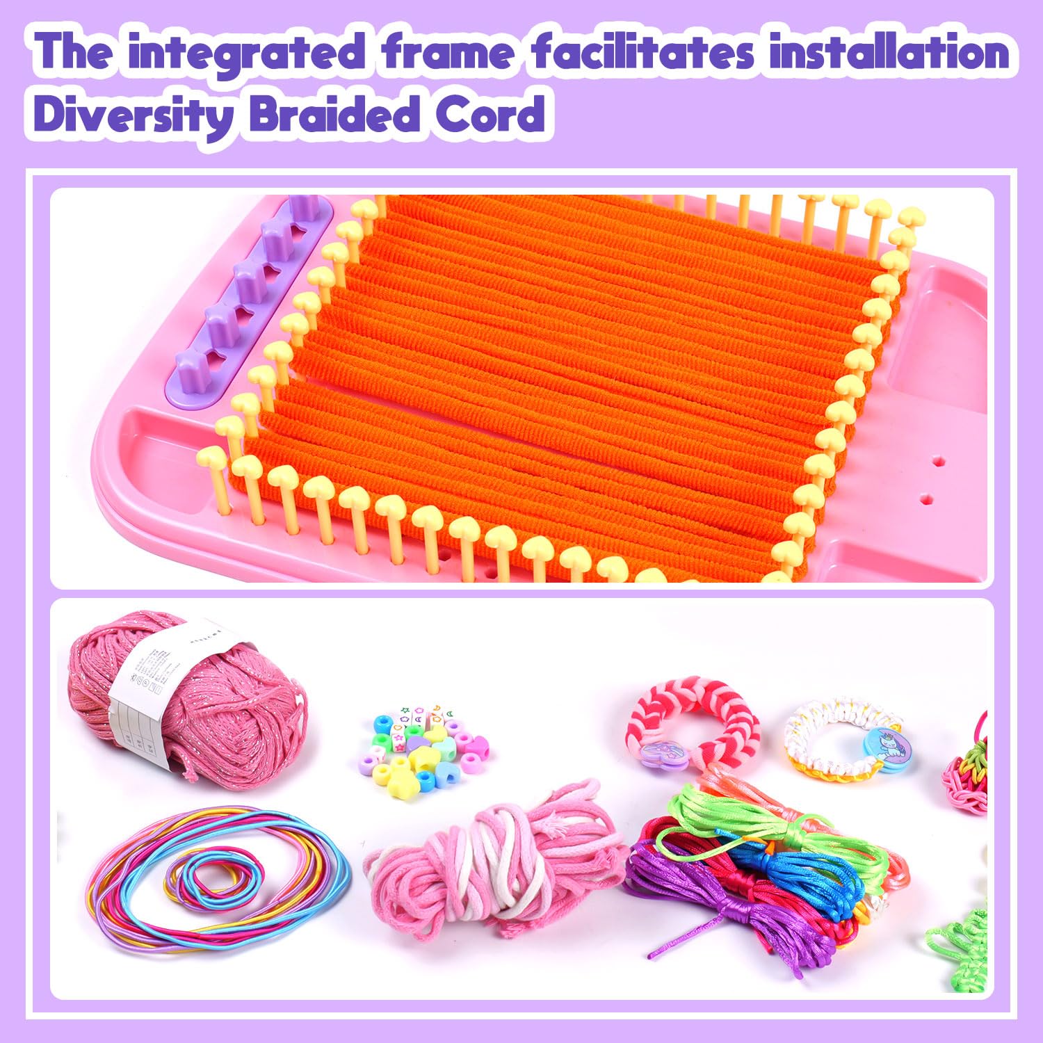 Souroyea weaving loom kit cord packs: durable strands for vibrant bracelets and coasters