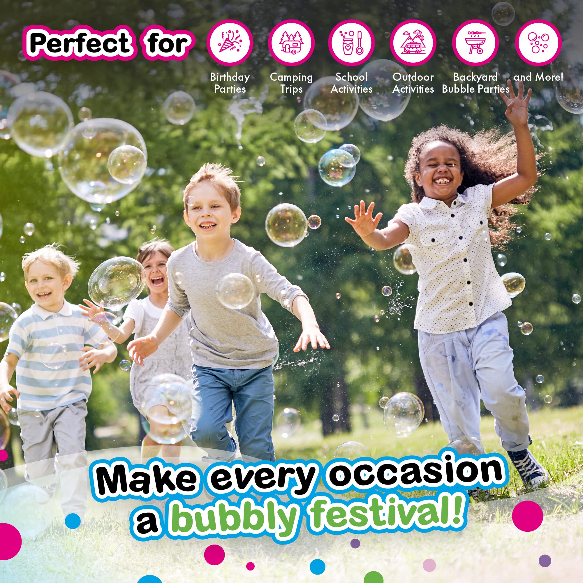 South Beach Bubbles outdoor family fun with lightweight, durable wands.