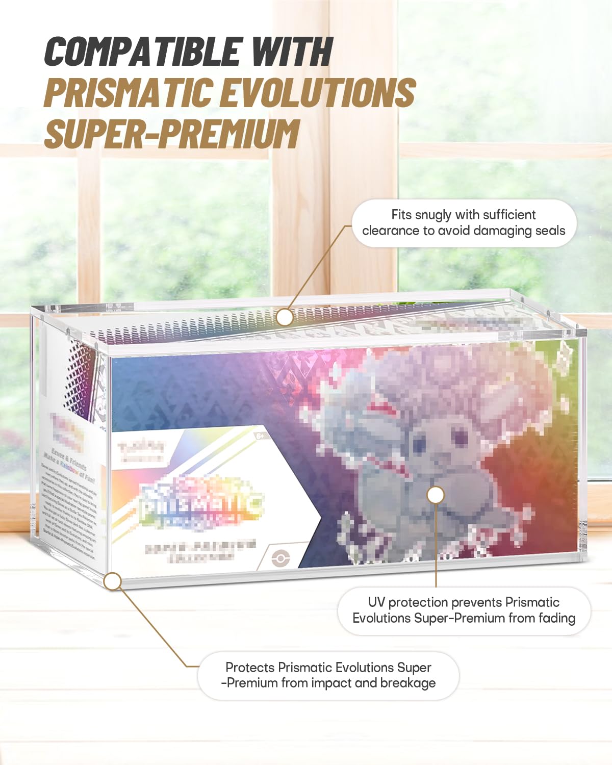 SOWANO clear acrylic display box magnetic lid in action for secure access.