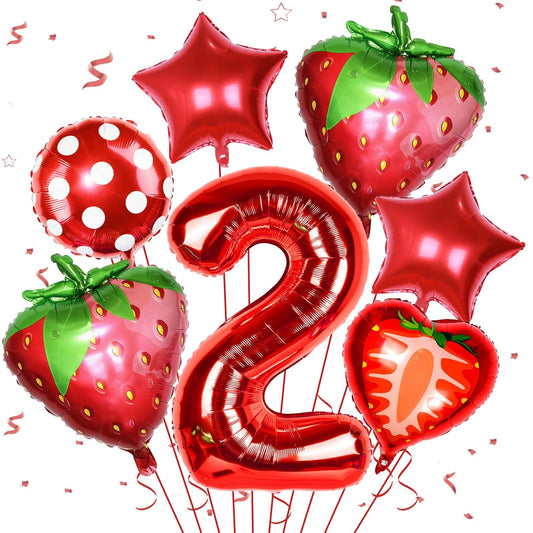 Sowide Berry 2nd Birthday number-2 balloon 40inch for festive photos