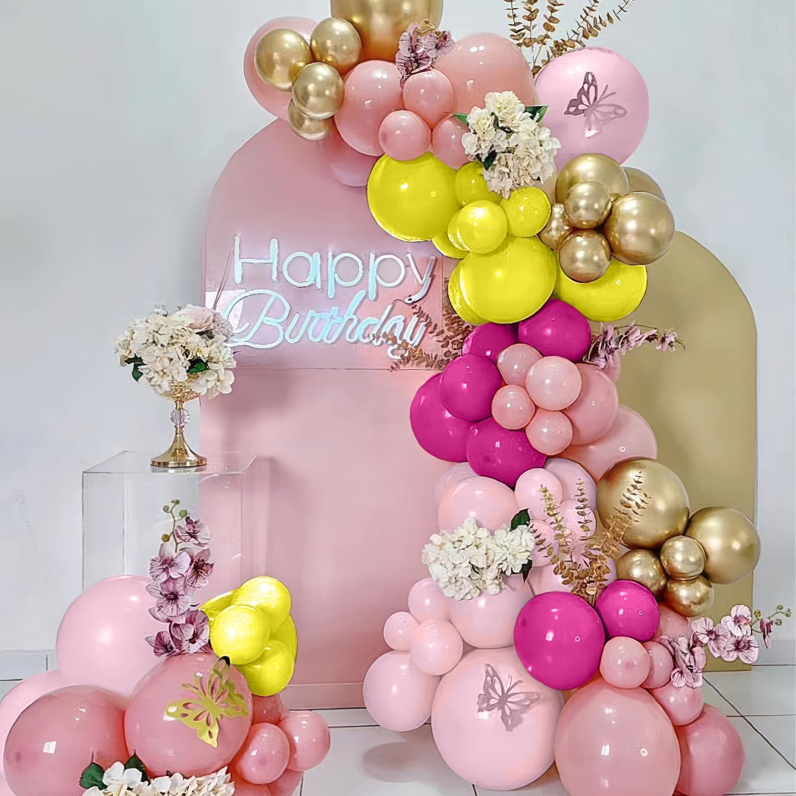 Sowide birthday party decorations using 60 latex balloons for bright setups.