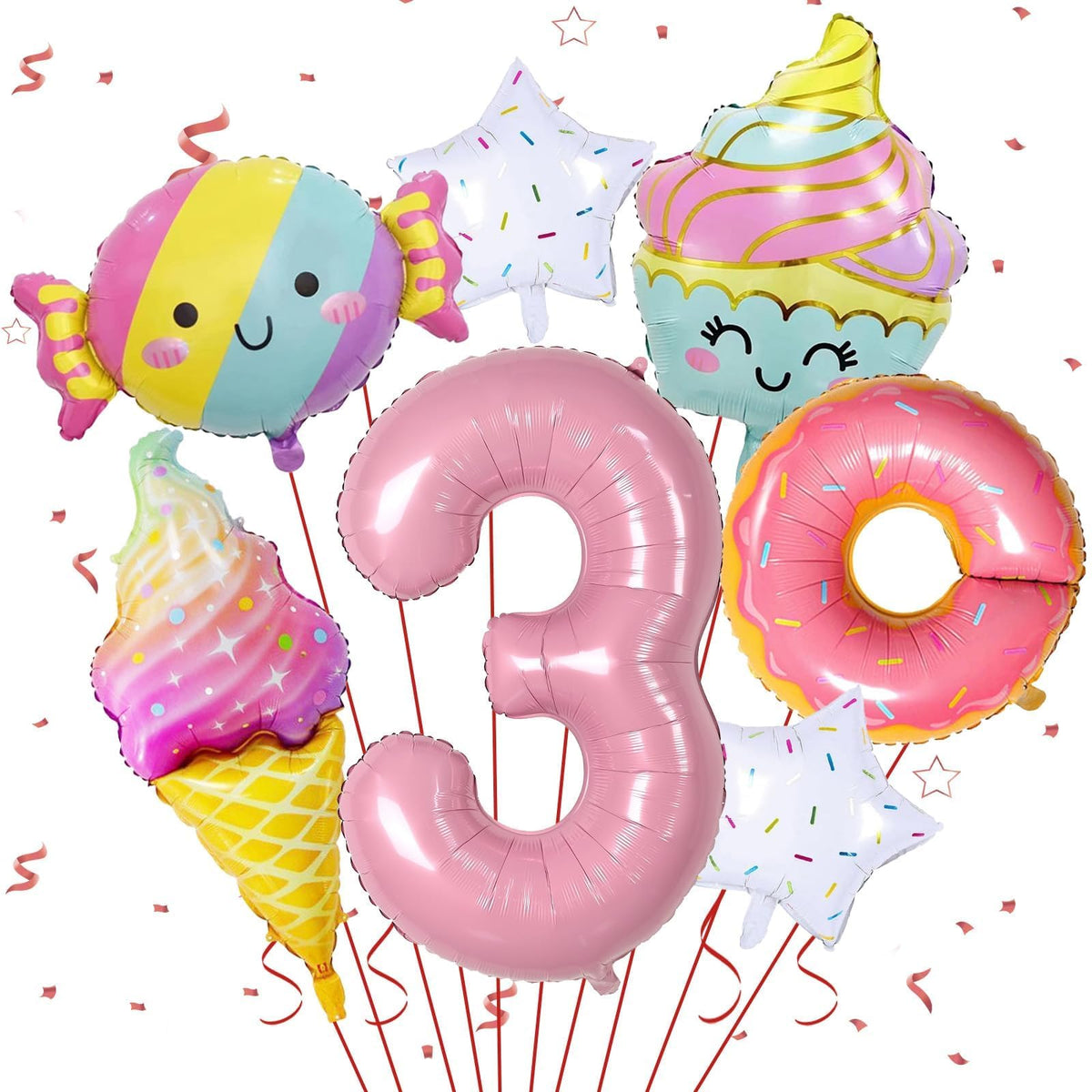Sowide 40-inch donut-number balloon serves as a striking party centerpiece.