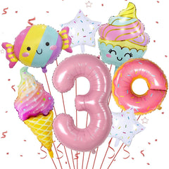 Sowide 40-inch donut-number balloon serves as a striking party centerpiece.