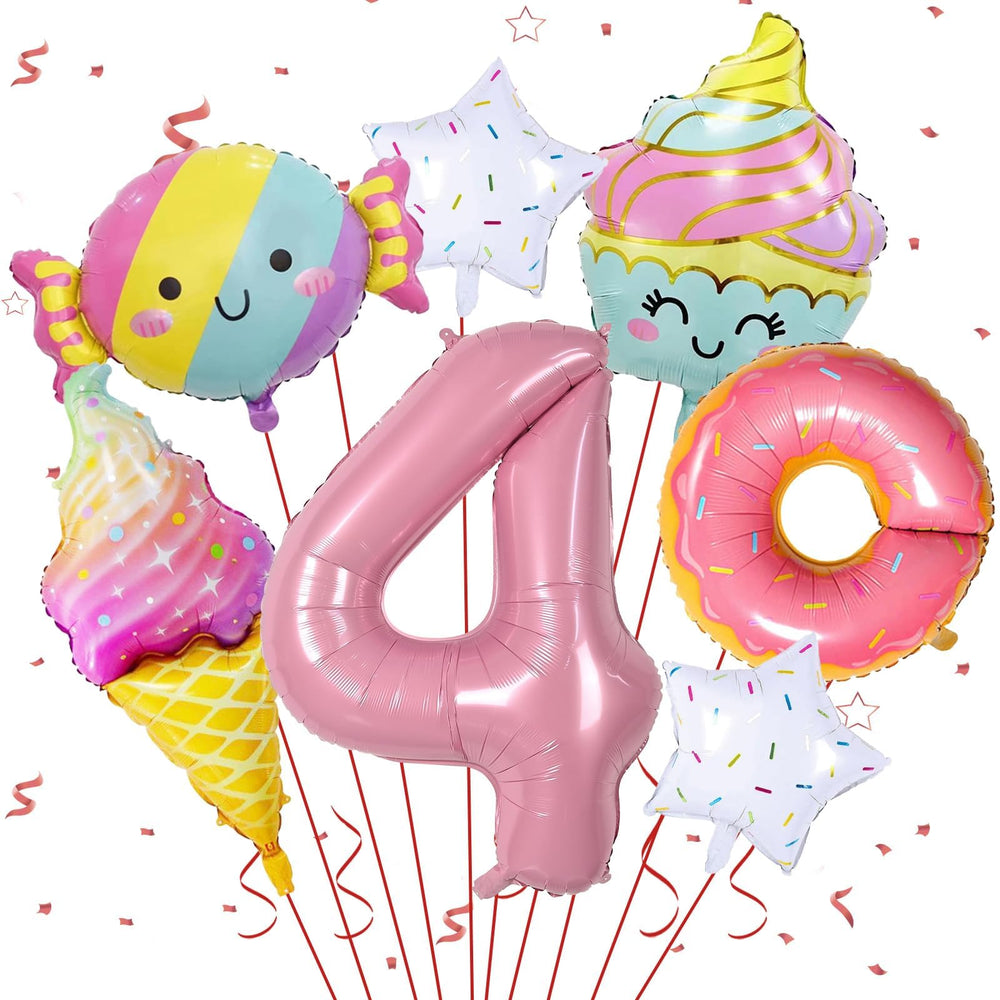 Sowide Donut 40-inch number balloon adds a bold birthday focal point